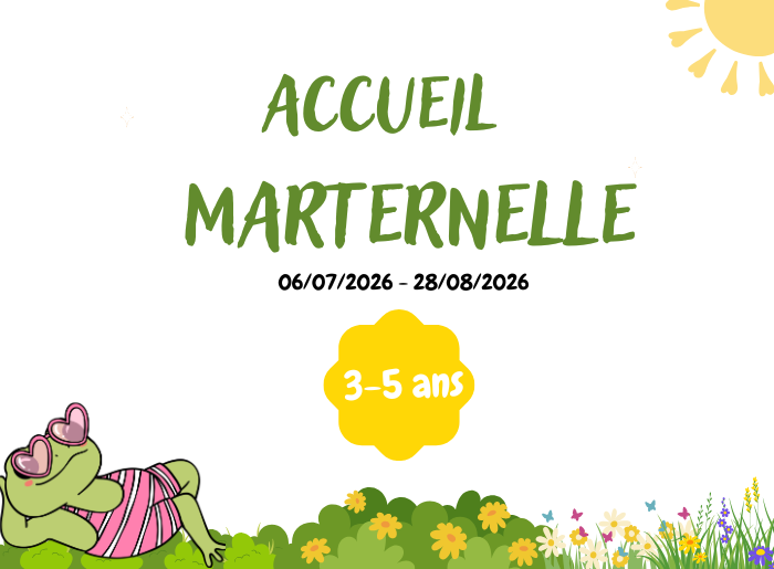 Vacances Été : maternelle 3-5 ans 2026