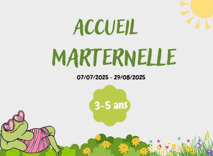 Vacances Été : maternelle 3-5 ans 2025